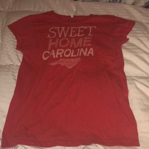 Red and white home sweet carolina tee